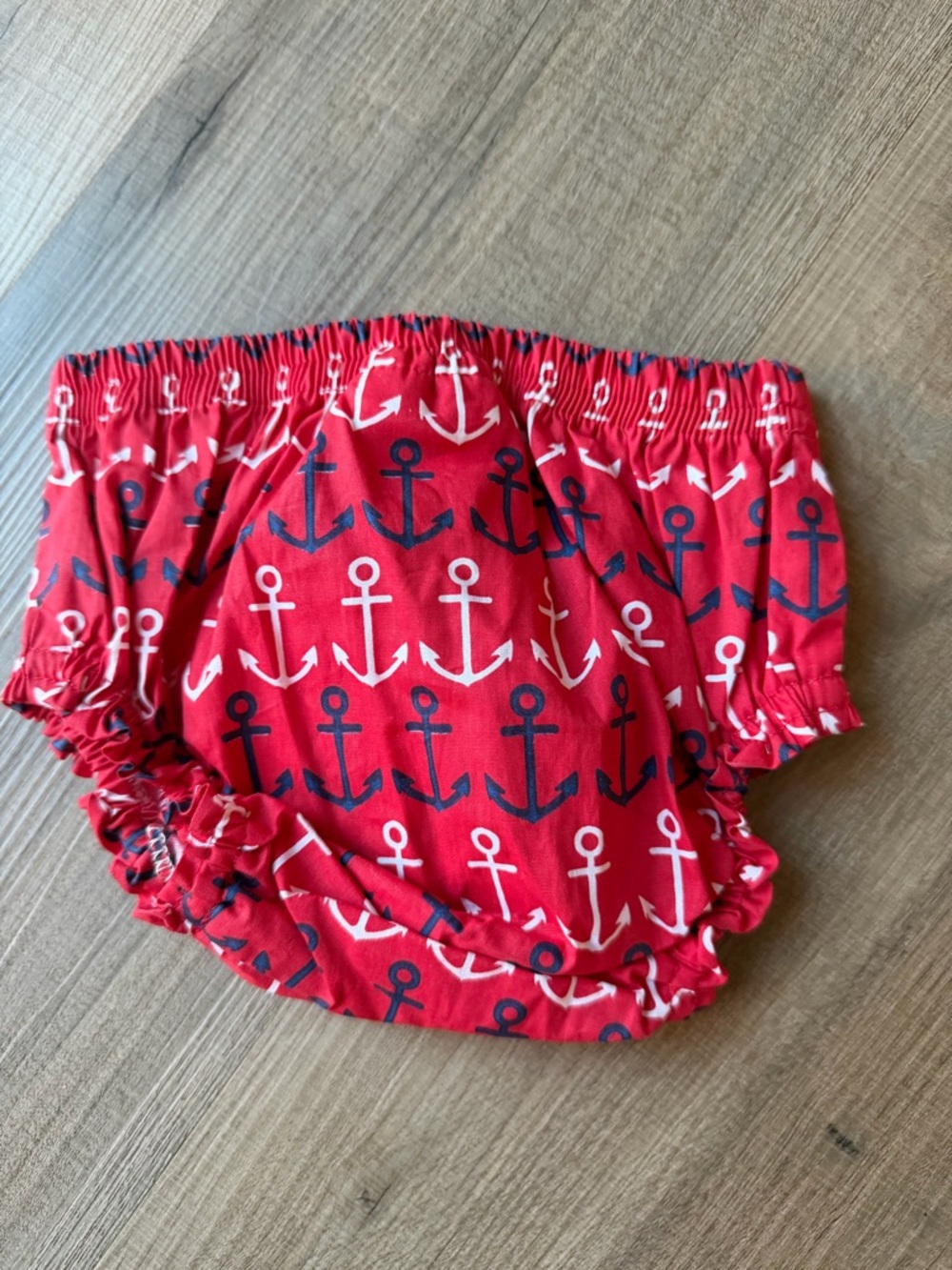 Pottery Barn Red Anchor Print Diaper Cover - Picture 2 of 5
